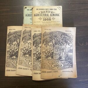 Antique Agricultural Almanacs 1962-'64,‎ And 1967-'69 John Baer's Sons Lancaster